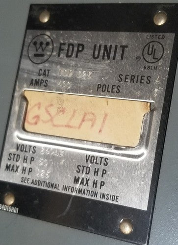 WESTINGHOUSE FDP325 400A 250VAC 3Ph 125HP1