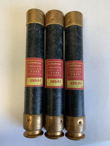 Bussmann Limitron KWS-R-3 3A 600V Class RK1 Fuse "Lot of 3"0