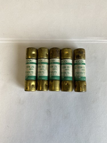 Economy Fuse One Time EON25 25A 250V Fuse "Lot of 5"0