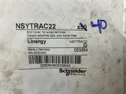 SCHNEIDER NSYTRAC22 END COVER FOR SCREW TERMINALS (BAG OF 40)1