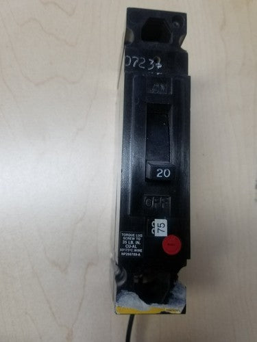 GE General Electric TEB111020 1 Pole 20A 120VAC Circuit Breaker 0