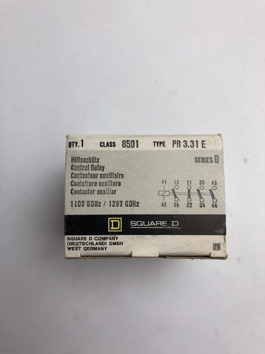 Square D 8501 PR 3.31 E Control Relay 110 V 50 HZ 120 V 60 HZ1