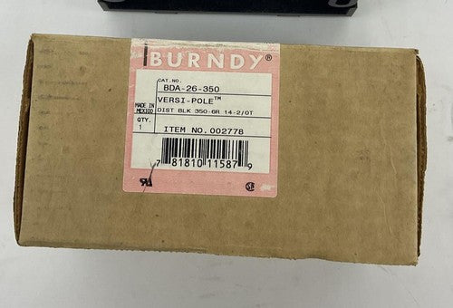 BURNDY BDA-26-350 DISTRIBUTION BLOCK VERSI-POLE1