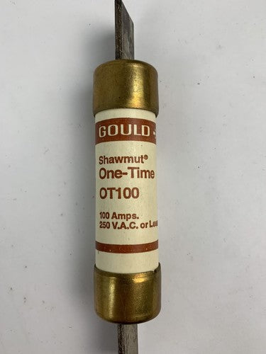 Gould Shawmut One-Time OT100 100A 250V Fuse "Lot of 6"1
