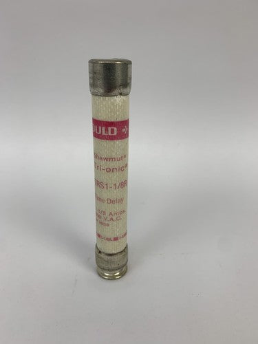 Gould Shawmut Tri-Onic TRS1-1/8R Time Delay 1 1/8A 600V Fuse "Lot of 10"0