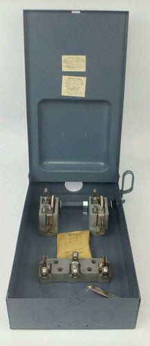 WADSWORTH 07813B FUSIBLE SAFETY SWITCH 3P 125-250V 240VAC 100A 15HP RAINTIGHT3