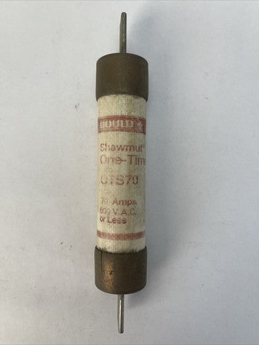 GOULD SHAWMUT OTS70 ONE-TIME FUSE 70AMP 600VAC (LOT OF 6)1