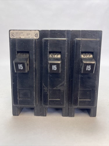CUTLER HAMMER / WESTINGHOUSE QBHW3015H CIRCUIT BREAKER 15AMP 3POLE 240VAC0