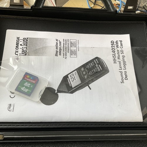 OMEGA HHSL402SD DATA LOGGING METER W/SD CARD SOUND LEVEL METER8