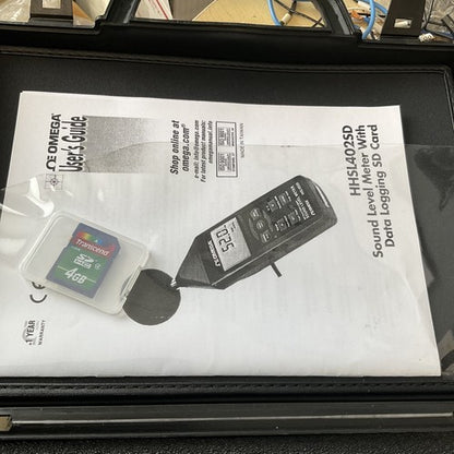 OMEGA HHSL402SD DATA LOGGING METER W/SD CARD SOUND LEVEL METER8