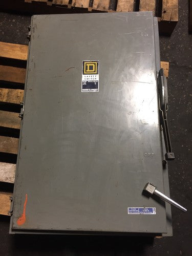 SQUARE D HU225AWK SAFETY SWITCH SINGLE THROW 400 AMP 240 VAC 250 VDC NOT FUSIBLE0