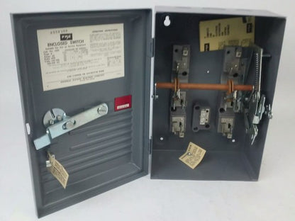 FPE 1622 1622R TYPE A FUSIBLE SAFETY SWITCH 3P, 60A, 240V, 3 WIRE, 2 BLADES 4
