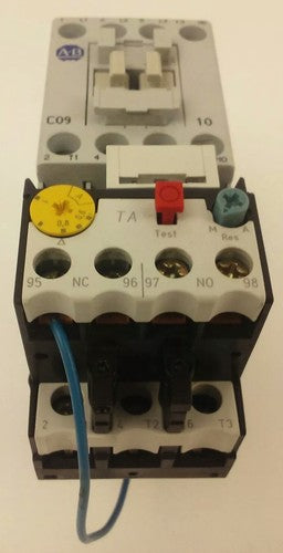 ALLEN BRADLEY 100-C09D*10 SER. A,CONTACTOR,3PH,600V,25A,24VDC COIL ,W/ 193-TAB100