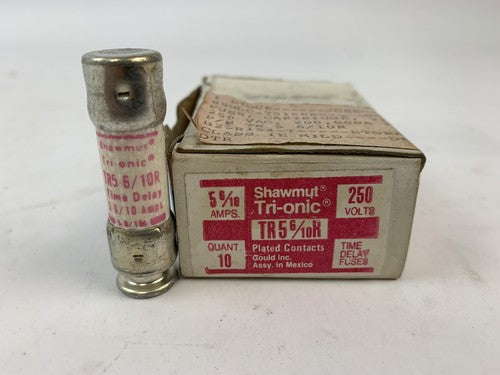 Gould Shawmut Tri-Onic TR5 6/10R 5 6/10A 250V Fuse "Lot of 10"0