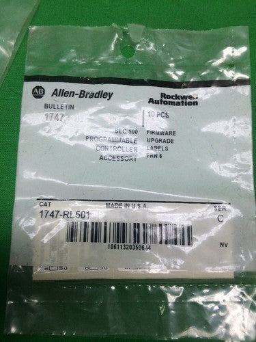 *LOT OF 2* ALLEN BEADLEY 1747-RL501 FIRMWARE UPGRADE LABELS QTY. 204