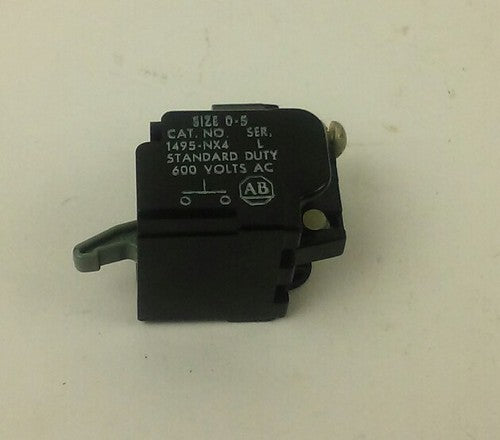 ALLEN BRADLEY 1495-NX4, SER L, AUXILARY CONTACT, STANDARD DUTY, 600V, NS NO BOX0