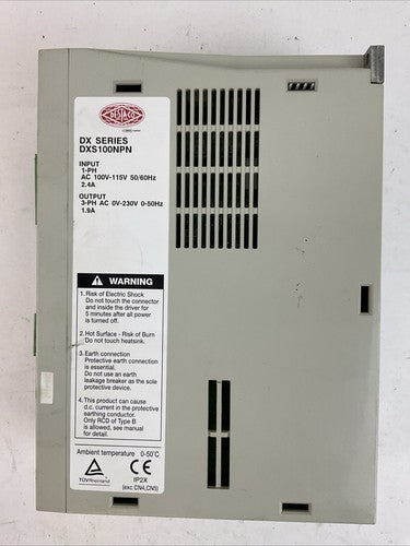 DESTACO DXS100NPN DX SERIES DRIVER OUTPUT 3PH 0-230VAC 1.9A INPUT 1PH 100-115VAC3