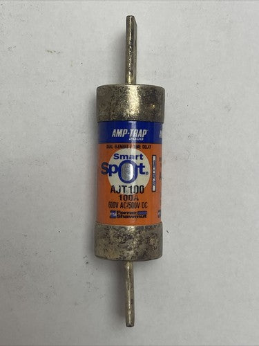 FERRAZ AJT100 AMP-TRAP DUAL ELEMENT TIME DELAY FUSE 100A 600VAC 500VDC CLASS J0