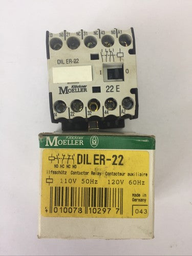 KLOCKNER MOELLERT DIL ER-22 CONTACTOR RELAY 120V 60HZ 110V 50HZ0