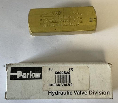 PARKER C600B20 CHECK VALVE 2000PSI 138BAR0