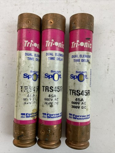 TRI-ONIC SMART SPOT TRS45R DUAL-ELEMENT TIME DELAY 300VDC 600VAC 45A (LOT OF 3)0