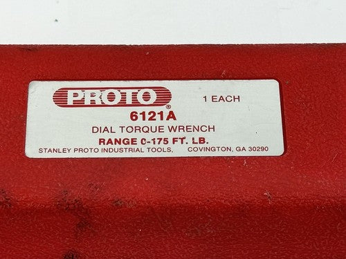 PROTO - 6121A - 35 to 175 ft-lb/5 to 24 m-kg  DIAL TORQUE WRENCH 1/2" DRIVE6