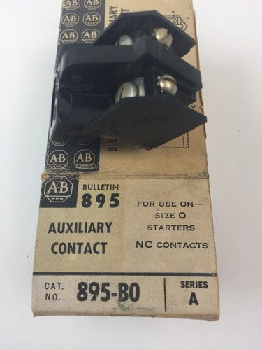 ALLEN BRADLEY 895-B0 AUXILIARY CONTACT 600VAC SIZE 0 STARTER NC CONTACTS SER A0