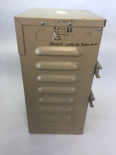 MICRON CVCN1K5KB1519W POWER CONDITIONER 1.5KVA VOLTS PRI. 95-130/190-260 VOLTS 3