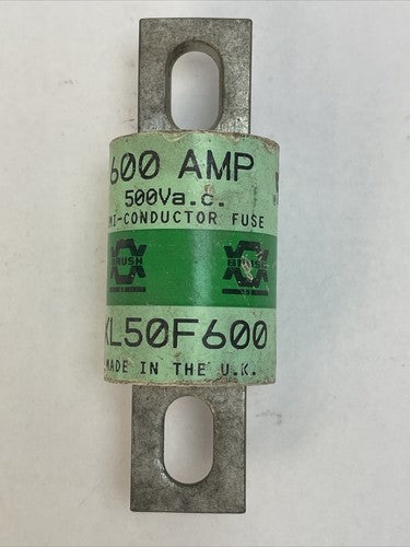 BRUSH XL50F600 SEMI-CONDUCTOR FUSE 600AMP 500VAC0