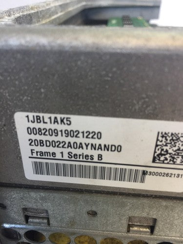 ALLEN BRADLEY 20BD0220A0AYNAND0 POWER FLEX 700 AC DRIVE FRAME 1 SERIES B1