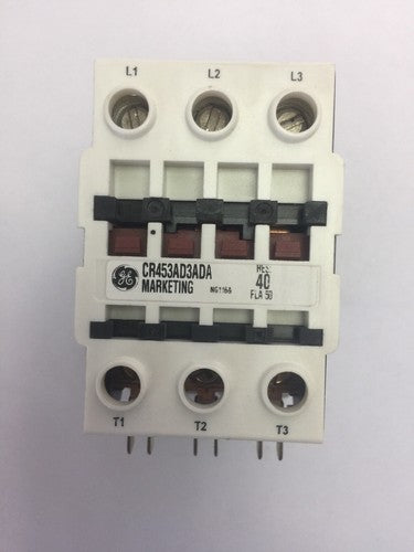 GE CR453AD3ADA CONTACTOR 40 AMPS 3 POLE COIL 110-120V 50/60HZ2