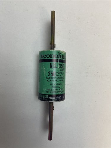 ECONOMY ECONOLIM NCLR350 CURRENT LIMITING CLASS RK1 FUSE 350AMP 250VAC4