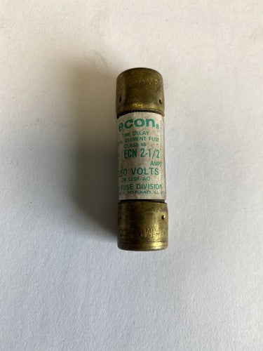 Economy Fuse ECN2 1/2 2 1/2A 250V Fuse "Lot of 5"1
