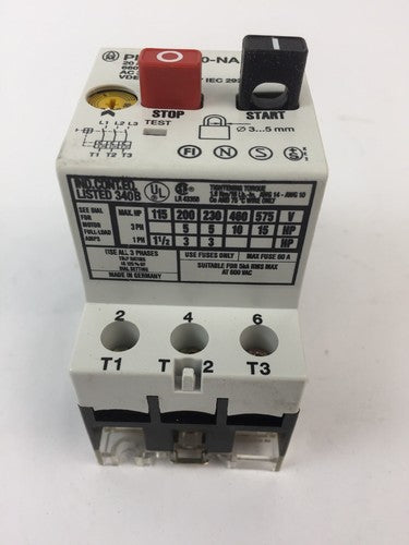 KLOCKNER MOELLER PKZM1-20 NA MANUAL MOTOR STARTER 16-20A 600VAC 15HP 3 PHASE3