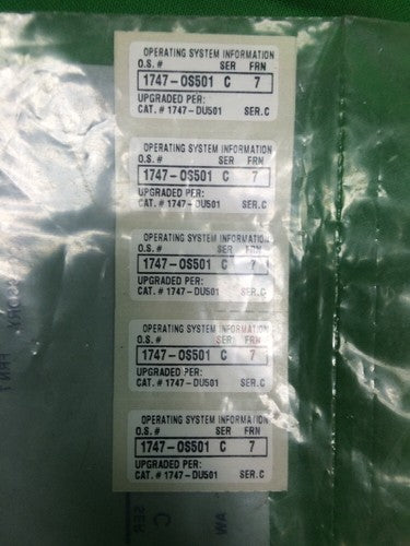 *LOT OF 2* ALLEN BEADLEY 1747-RL501 FIRMWARE UPGRADE LABELS QTY. 202