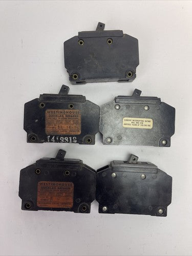 CUTLER HAMMER / WESTINGHOUSE QCL1015 CIRCUIT BREAKER 15A 1P 120/240VAC(LOT OF 5)4