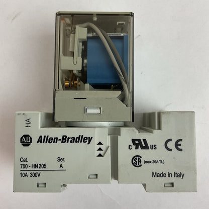 ALLEN BRADLEY 700-HA33Z24 SER D RELAY 700-HN205 SER A RELAY SOCKET 10A 300V1