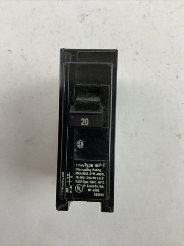 MURRAY MP120 1POLE 20AMP 120/240VAC TYPE MP-T CIRCUIT BREAKER0