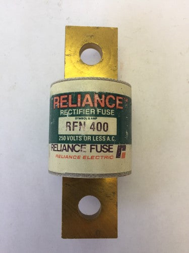RELIANCE RFN400 RECTIFIER FUSE 400 AMP 250 VOLTS0