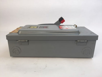 SQUARE D H321 FUSIBLE SAFETY SWITCH SER E2 30A 240VAC 7.5HP 3PH TYPE 1 ENCLOSURE5