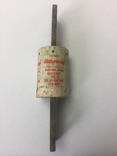 SHAWMUT A4BY1200 AMP-TRAP CURRENT LIMITING FORM 480 TYPE 55 FUSE 600VAC CLASS L3