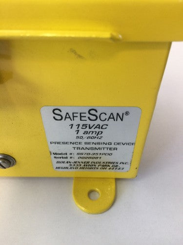 DOLAN-JENNER SS7B-351PD0 PRESENCE SENSING DEVICE TRANSMITTER 115VAC 1A SAFE SCAN1