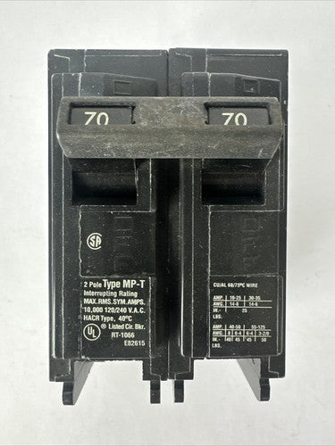 MURRAY ELECTRICAL MP270P TYPE MP-T CIRCUIT BREAKER 70AMP 120/240VAC 2POLE0