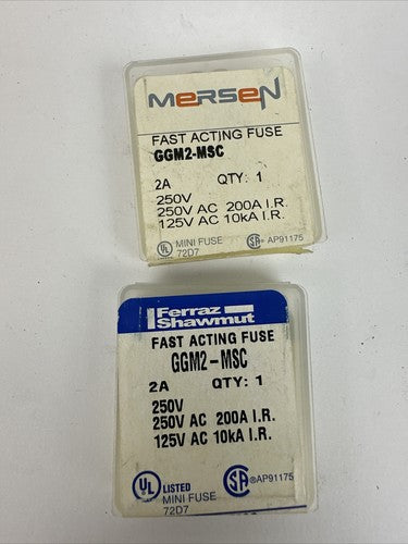 FERRAZ SHAWMUT MERSEN GGM2-MSC FAST ACTING FUSE (LOT OF 10)2