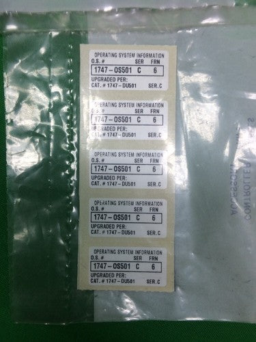 *LOT OF 2* ALLEN BEADLEY 1747-RL501 FIRMWARE UPGRADE LABELS QTY. 201