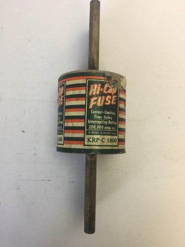 BUSS KRP-C 1800 HI-CAP FUSE CURRENT-LIMITING TIME DELAY 1800AMP 600VAC CLASS L4
