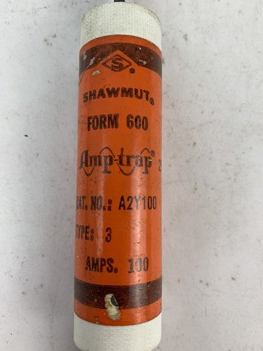 GOULD Shawmut Amp-trap Form 600 Type 3 A2Y100 100A 250V Fuse CHASE "Lot of 3"1