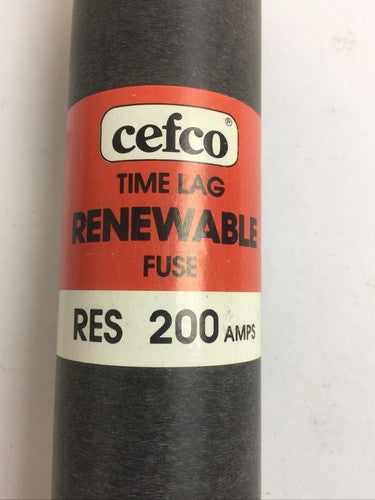 CEFCO RES200 CLASS H TIME LAG RENEWABLE FUSE 200AMP 600VAC3