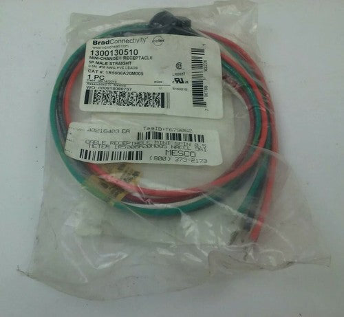BRAD CONNECTIVITY 1R5006A20M005 MINI-CHANGE RECEPTACLE 5P MALE STRAIGHT0