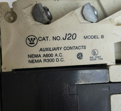 WESTINGHOUSE A201K3CA MOTOR CONTROL - SIZE 3 - MODEL J20 - 90A - 3-PH 5277c15g044